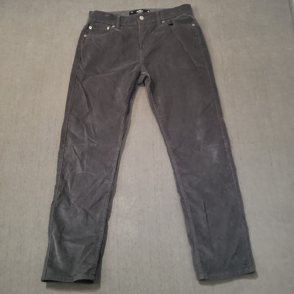 Hollister California Pants Mens Size 29x30‎ Corduroy Gray